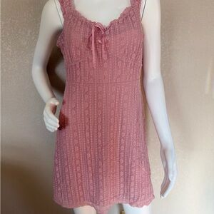 No Boundaries Pink Lace Mini Dress Size XL